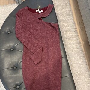 BCBGeneration Asymmetrical Burgundy Dress